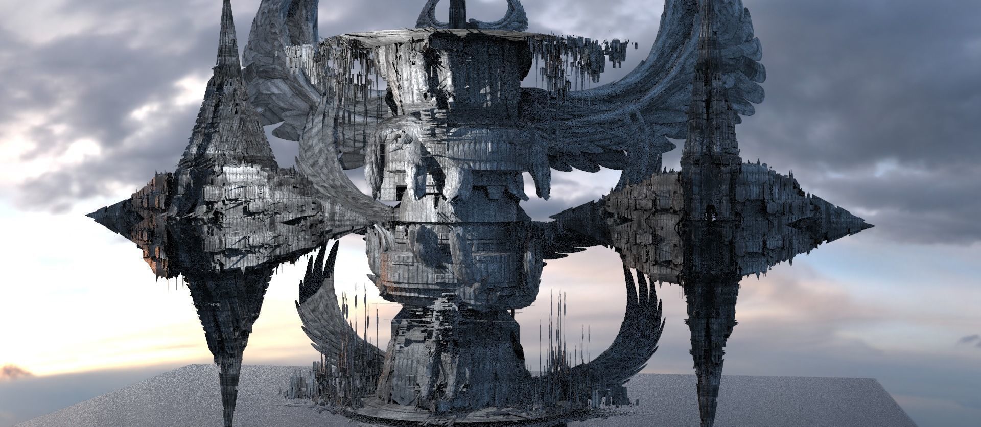 Sea Rapture city hourglass 3D model_1