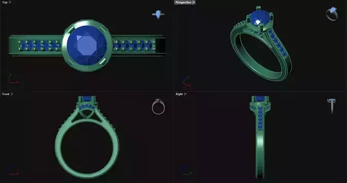 Bridge Accent Engagement Ring 