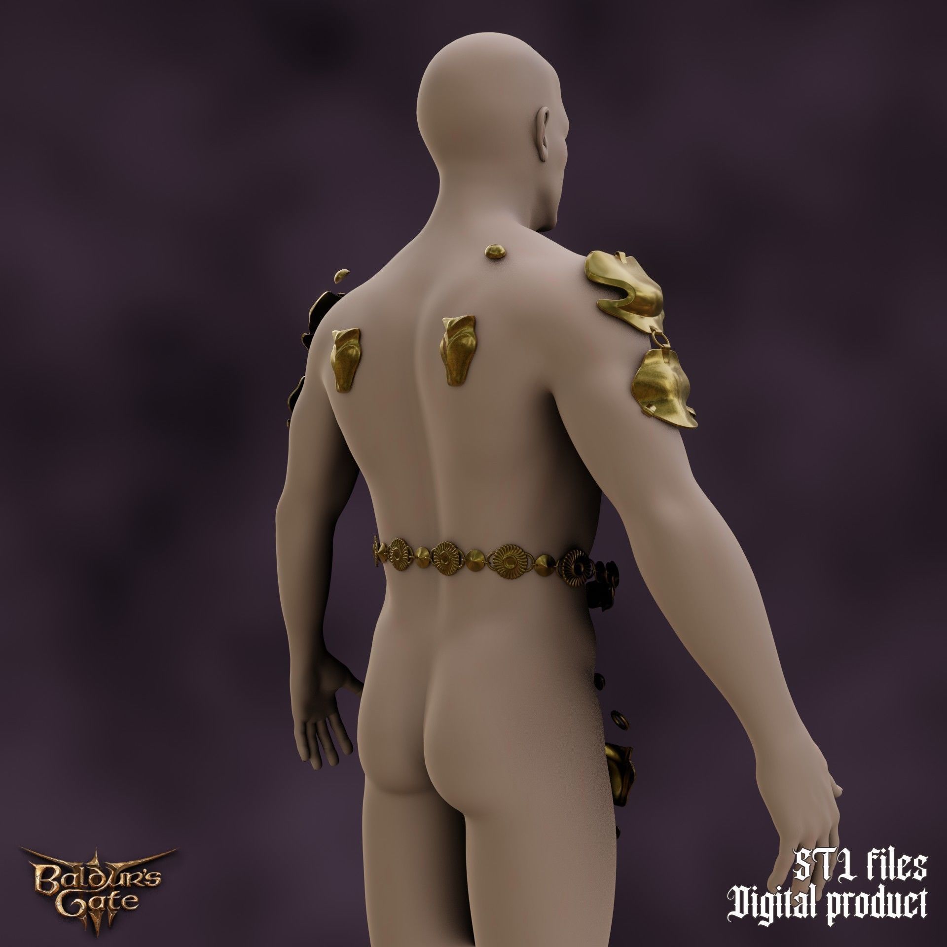 Bloodguzzler Garb Armor Accessories Baldurs Gate 3 STL 3D print model_3
