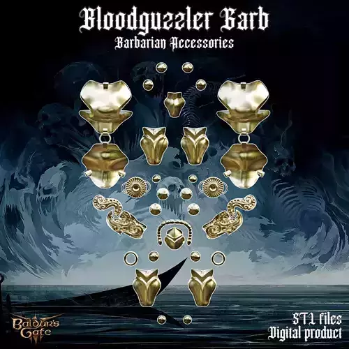 Bloodguzzler Garb Armor Accessories Baldurs Gate 3 STL