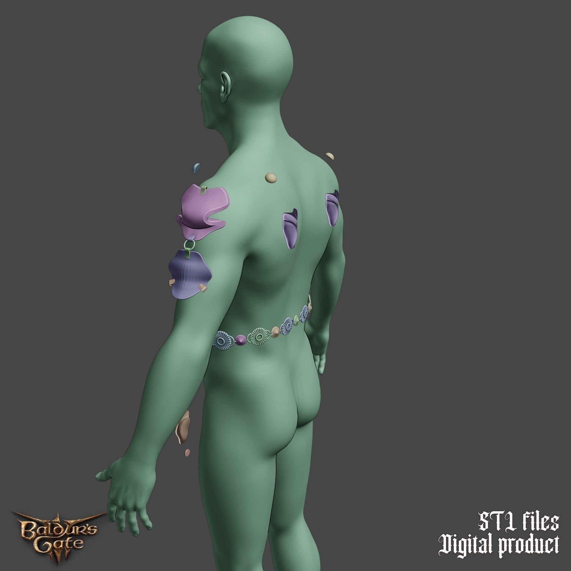 Bloodguzzler Garb Armor Accessories Baldurs Gate 3 STL 3D print model_7