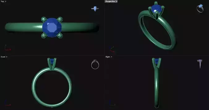 Peg Head Engagement Ring