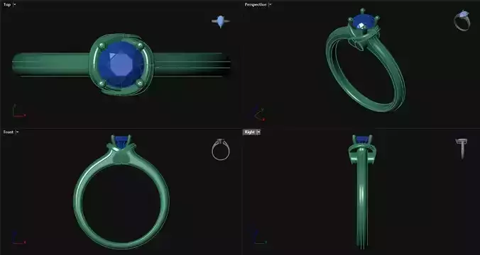 4 Prong Engagement Ring 