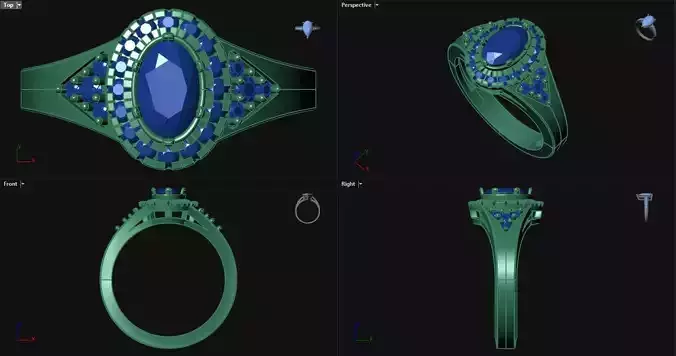 Diamond Oval Halo Engagement Ring 