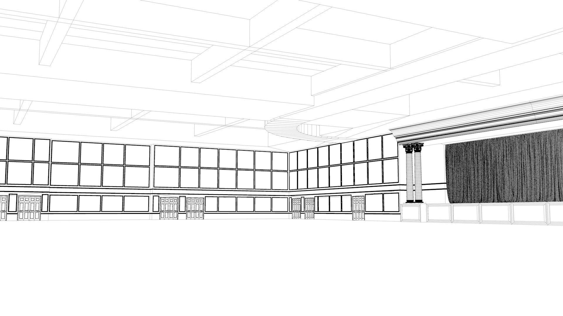 Ballroom 21 3D model_7