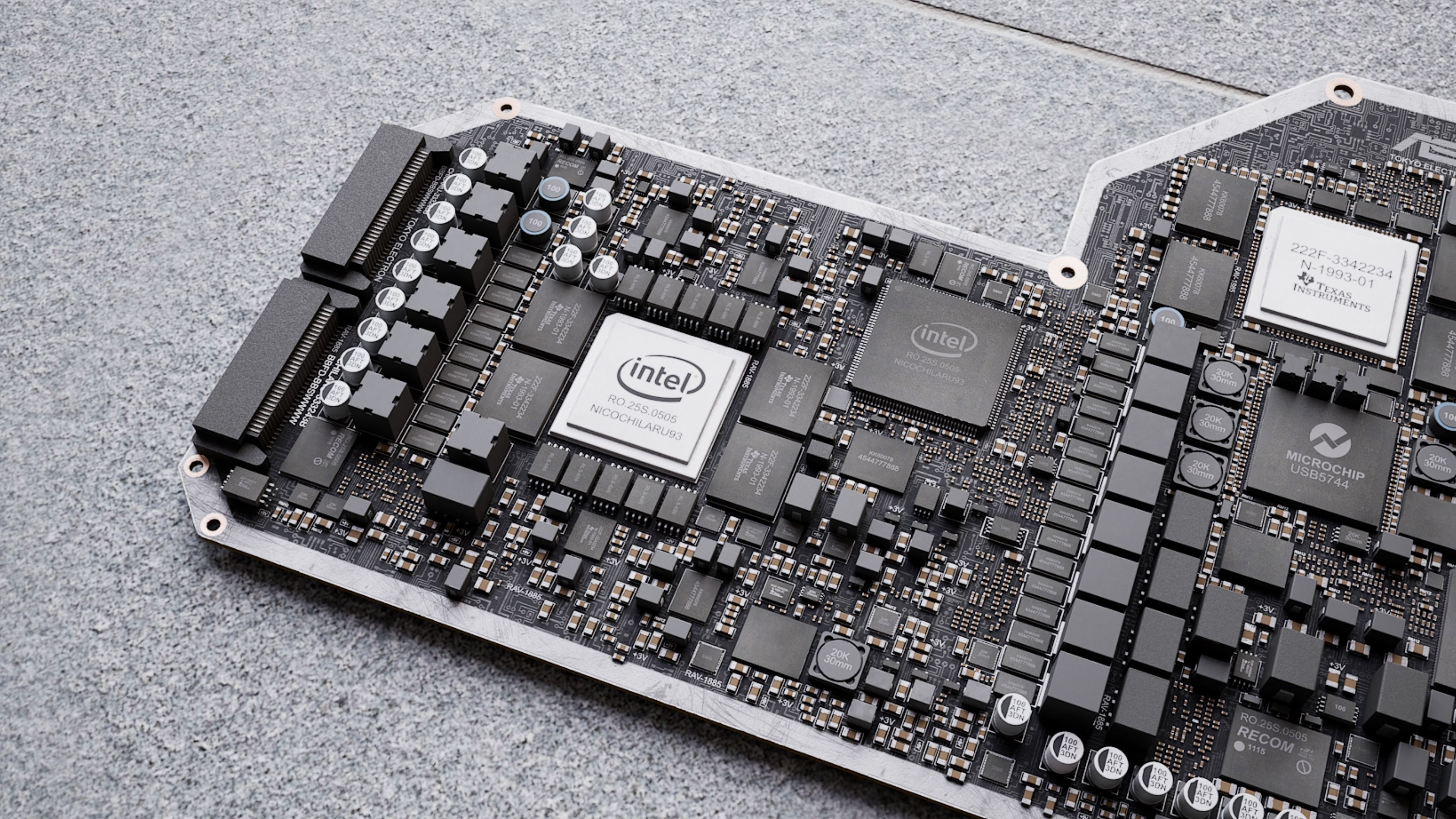 Electron circuit board chip 3D model_2