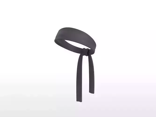 Headband034 Black Headband Low-poly 3D model