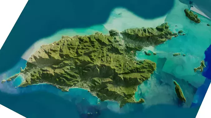 Ko Chang island full 3d model terrain