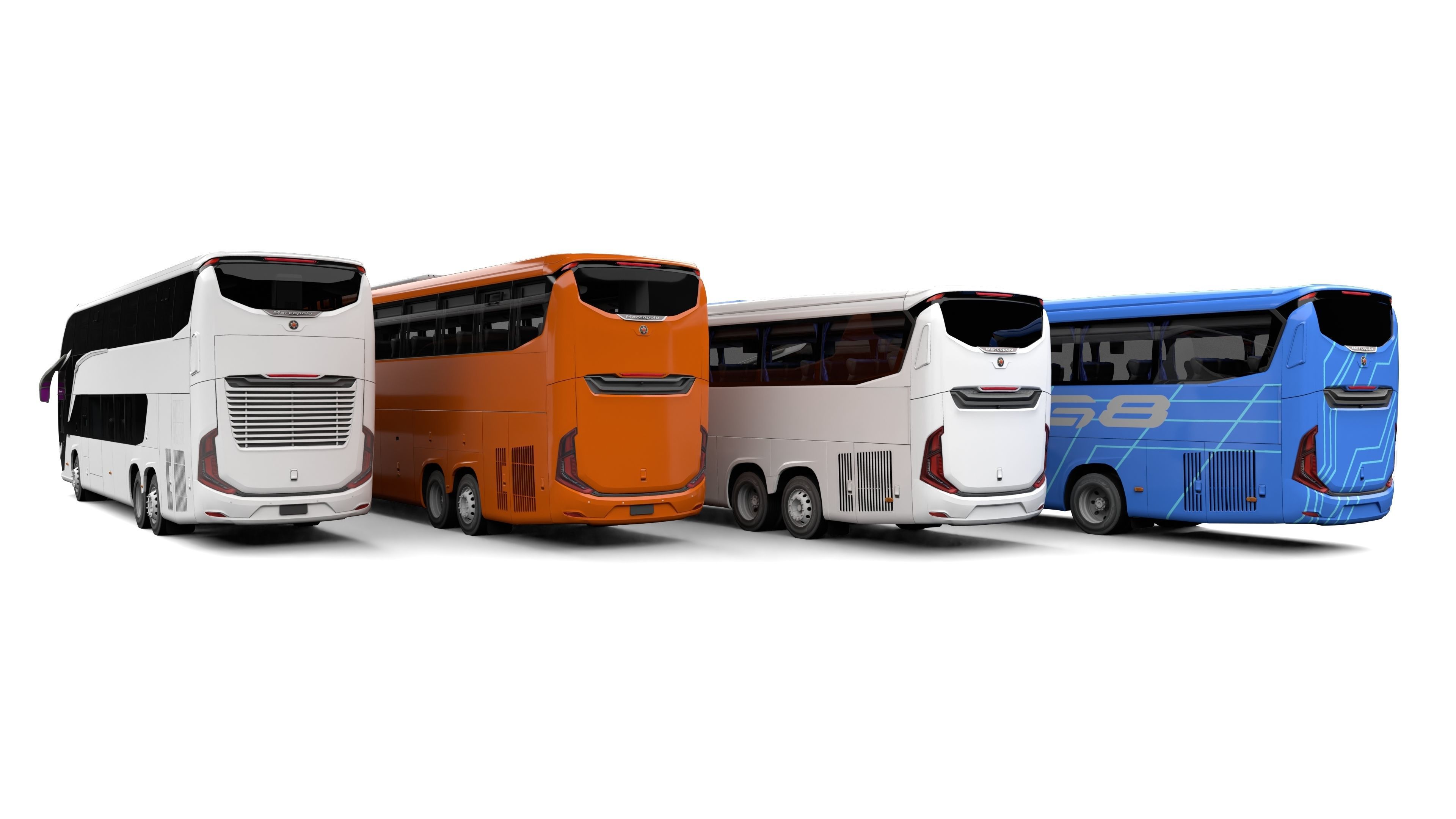 Marcopolo Generation 8 with interior pack  3D Model Collection_3