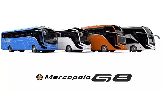 Marcopolo Generation 8 with interior pack  3D Model Collection