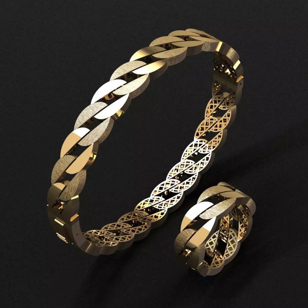 bangle set  3D print model_0