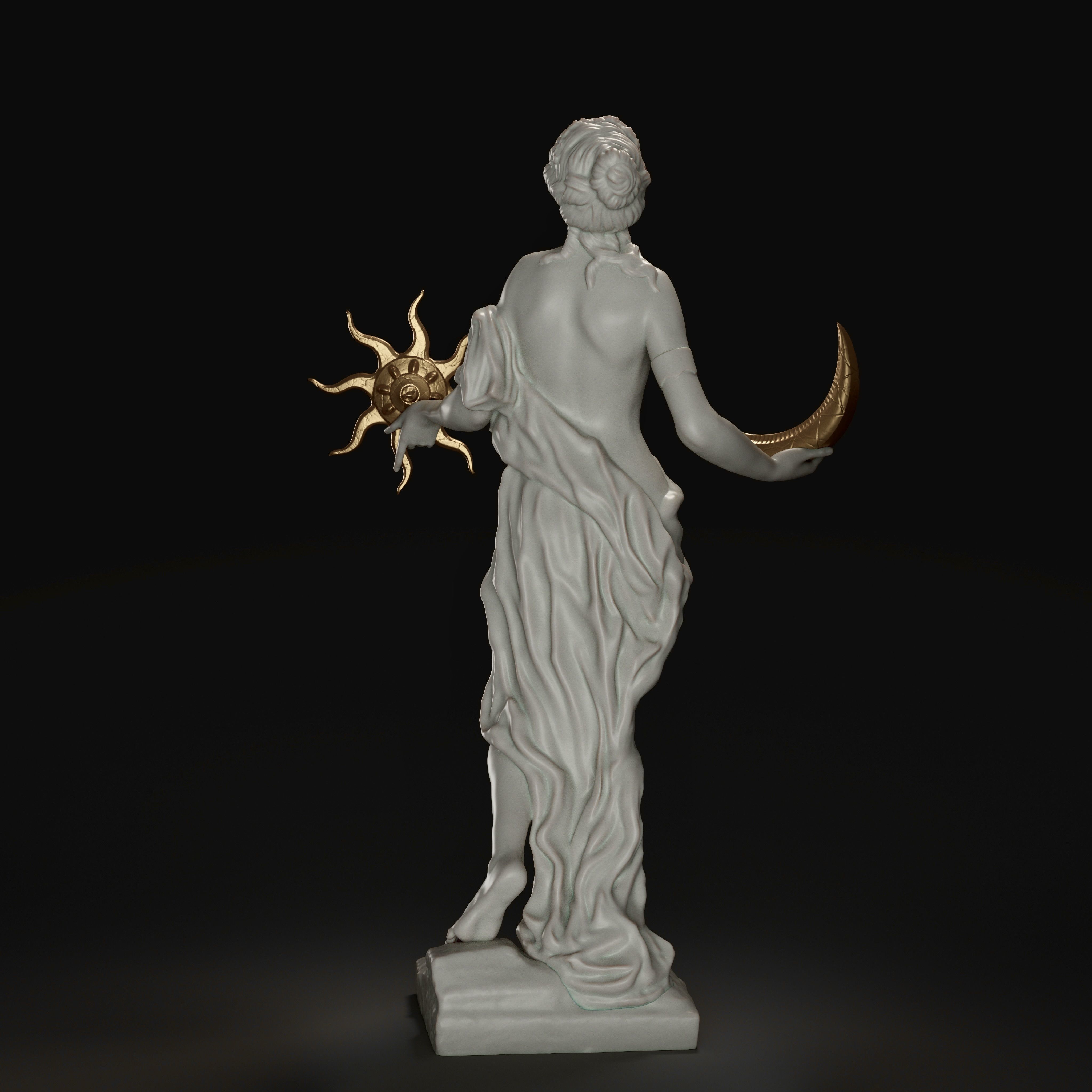 Statue of the goddess Azura from The Elder Scrolls 3D print model_3