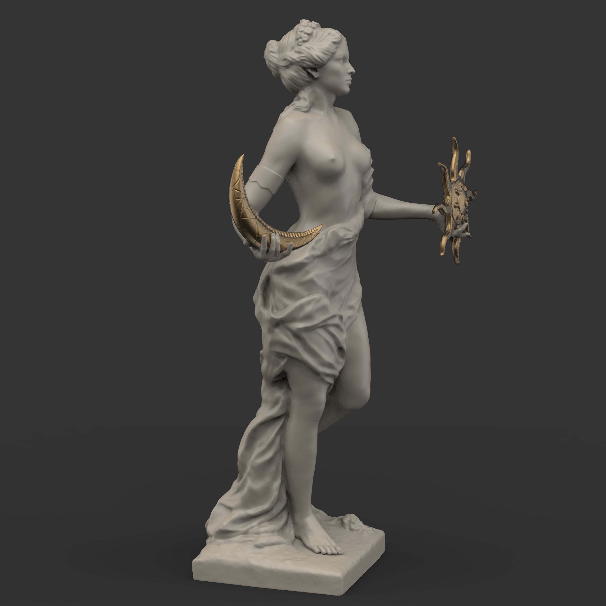 Statue of the goddess Azura from The Elder Scrolls 3D print model_9