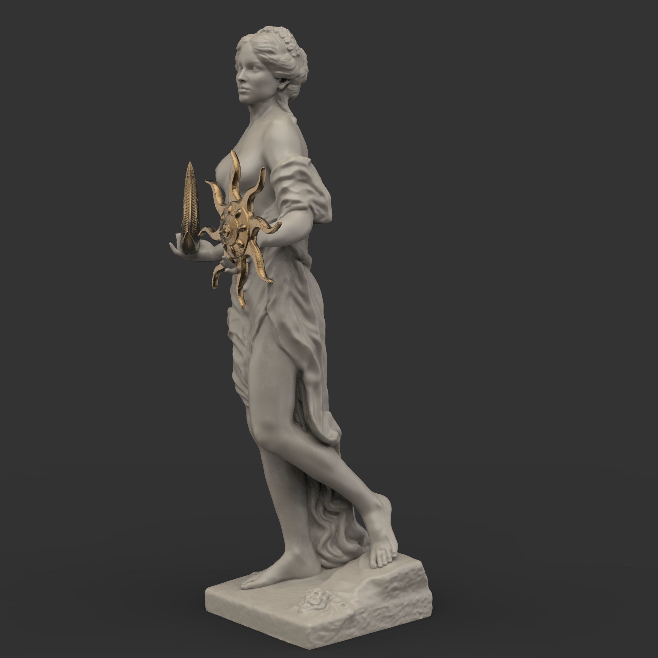 Statue of the goddess Azura from The Elder Scrolls 3D print model_14