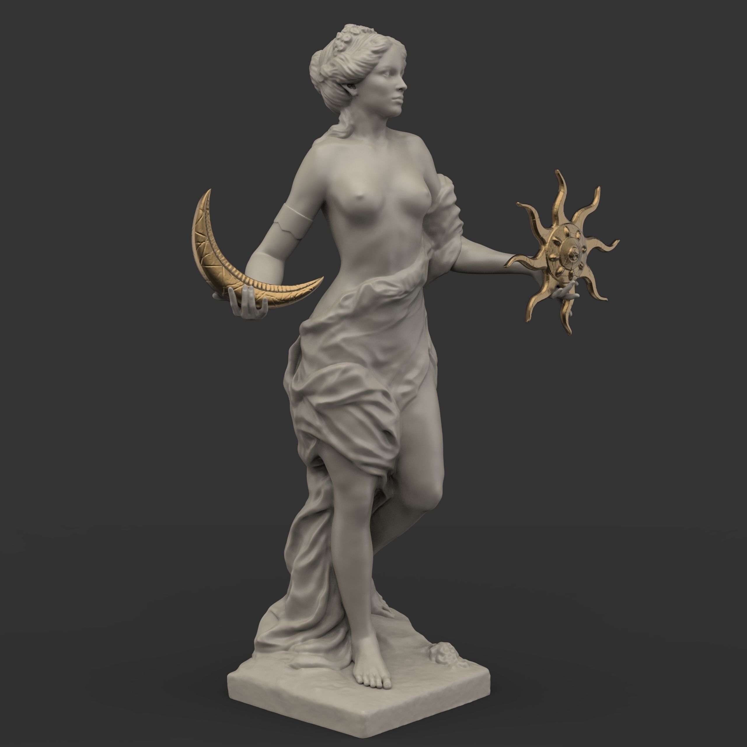 Statue of the goddess Azura from The Elder Scrolls 3D print model_10