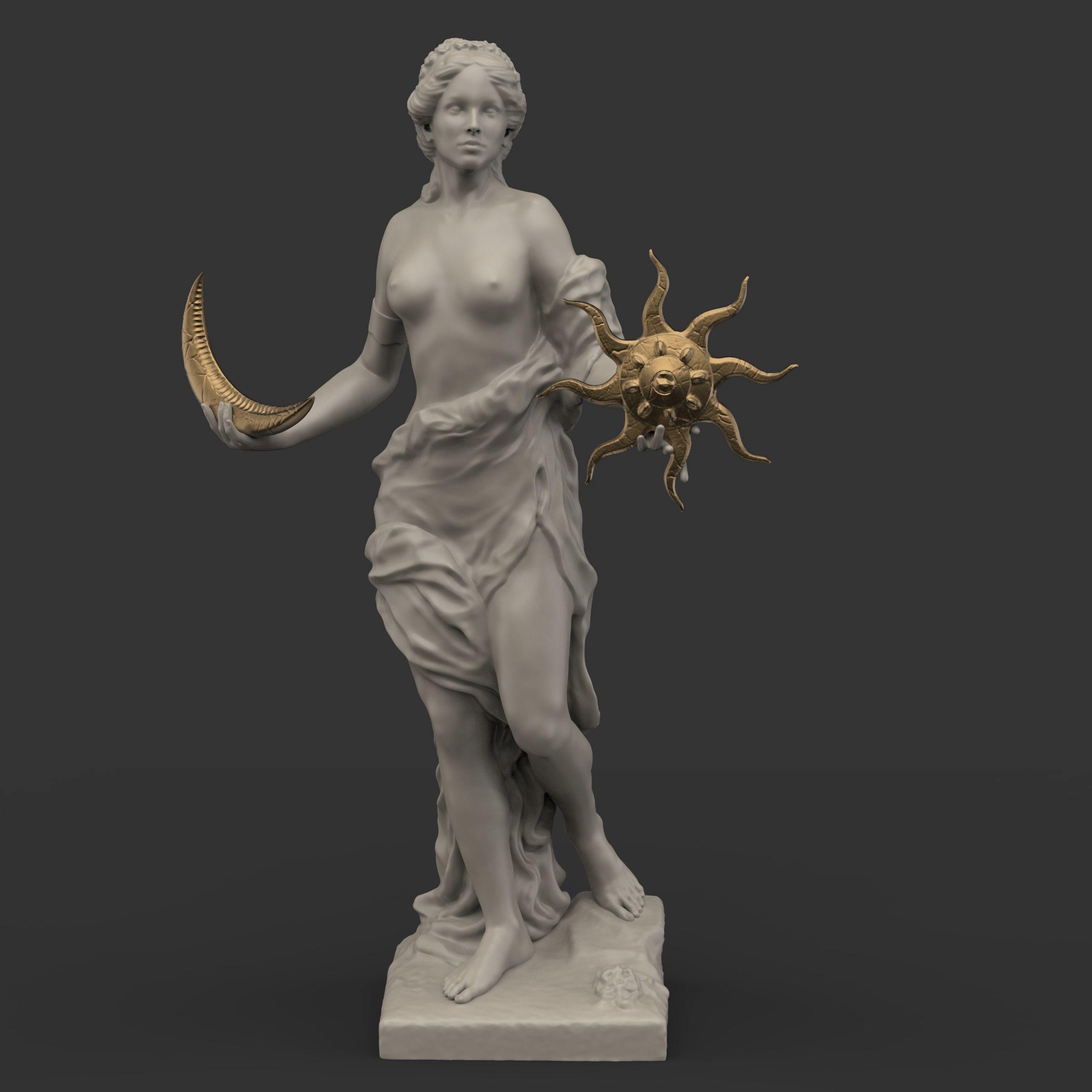 Statue of the goddess Azura from The Elder Scrolls 3D print model_5