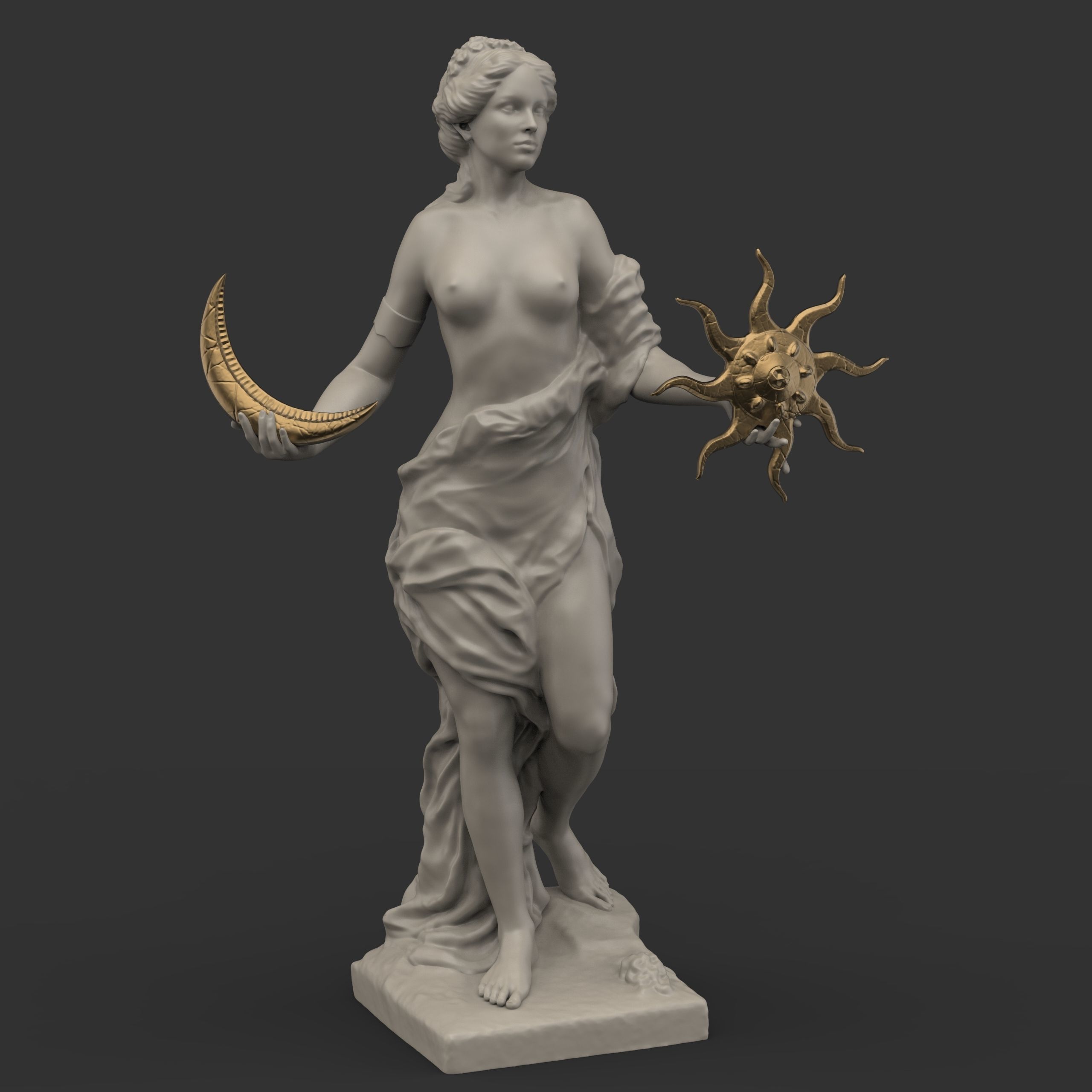 Statue of the goddess Azura from The Elder Scrolls 3D print model_11