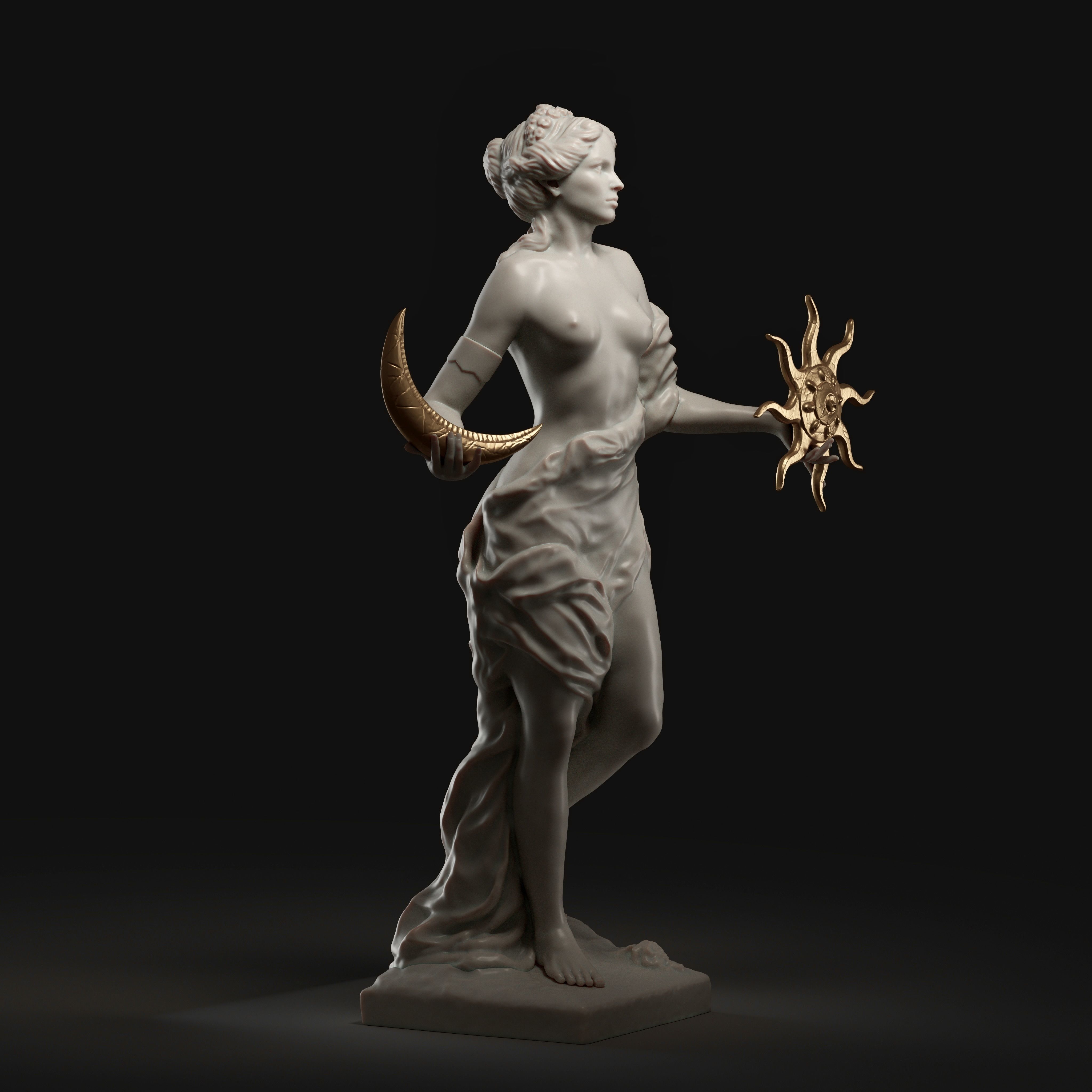 Statue of the goddess Azura from The Elder Scrolls 3D model 3D ...
