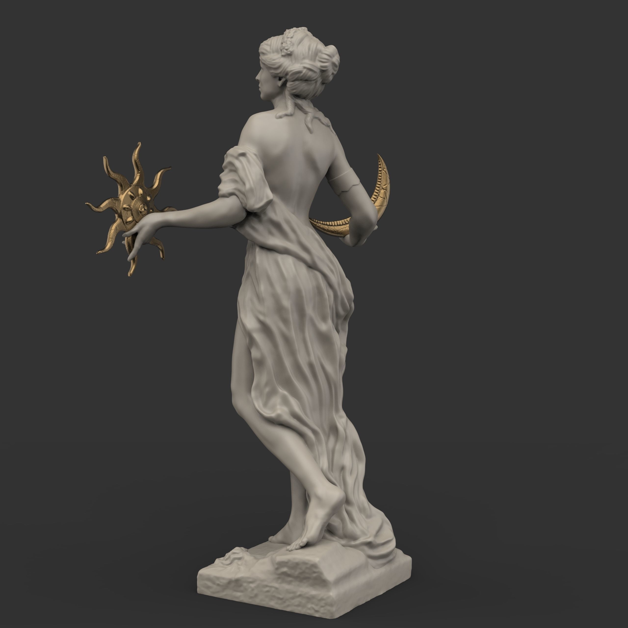Statue of the goddess Azura from The Elder Scrolls 3D print model_17