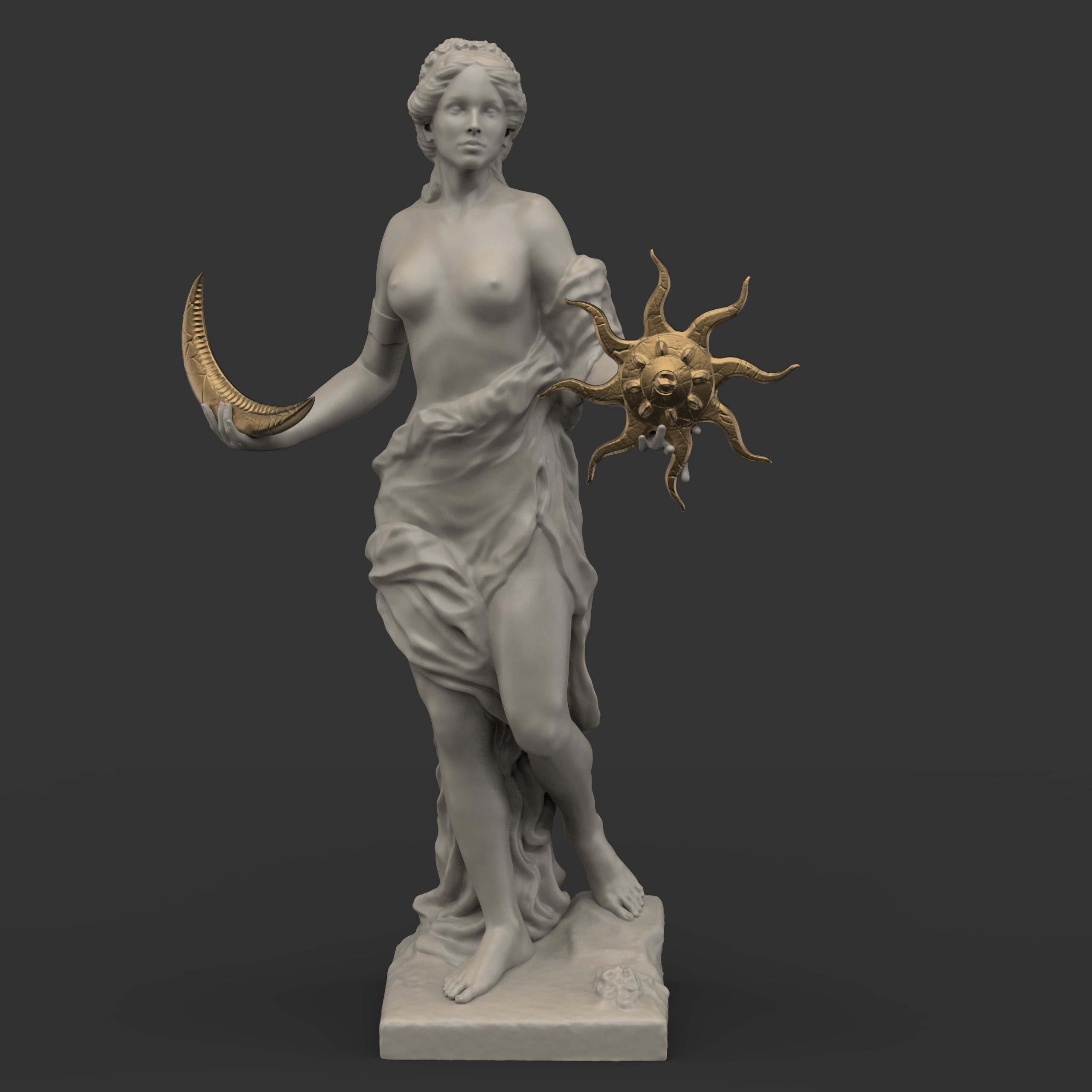 Statue of the goddess Azura from The Elder Scrolls 3D print model_12