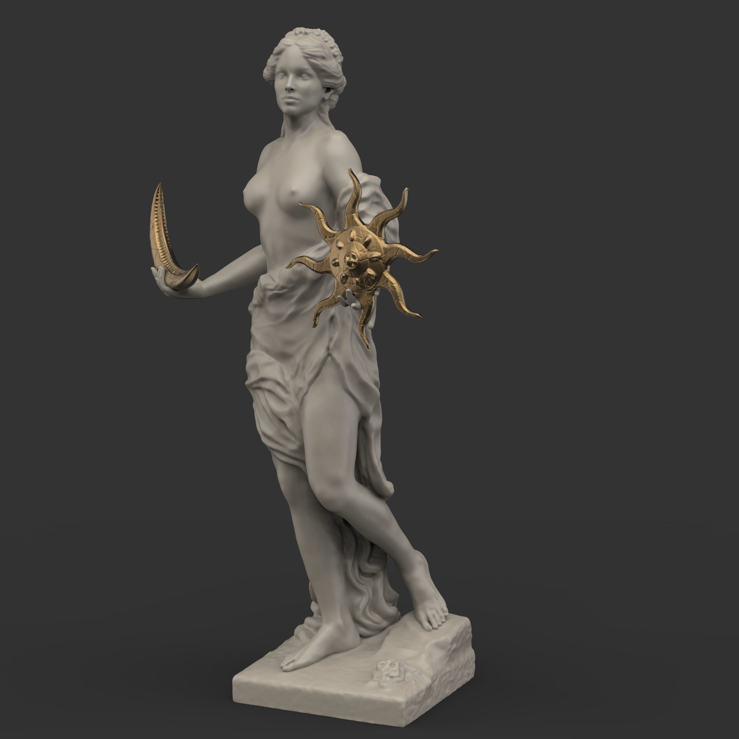 Statue of the goddess Azura from The Elder Scrolls 3D print model_13