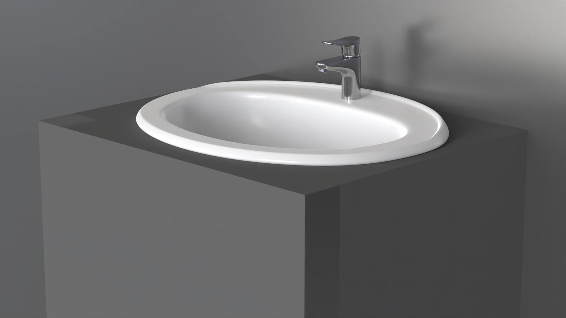 Basin Sink 49 3D model_4