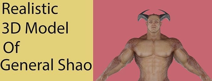 Shao Kahn Low-poly 3D model