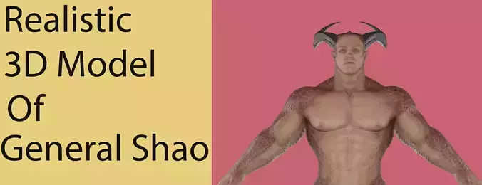 Shao Kahn Low-poly 3D model