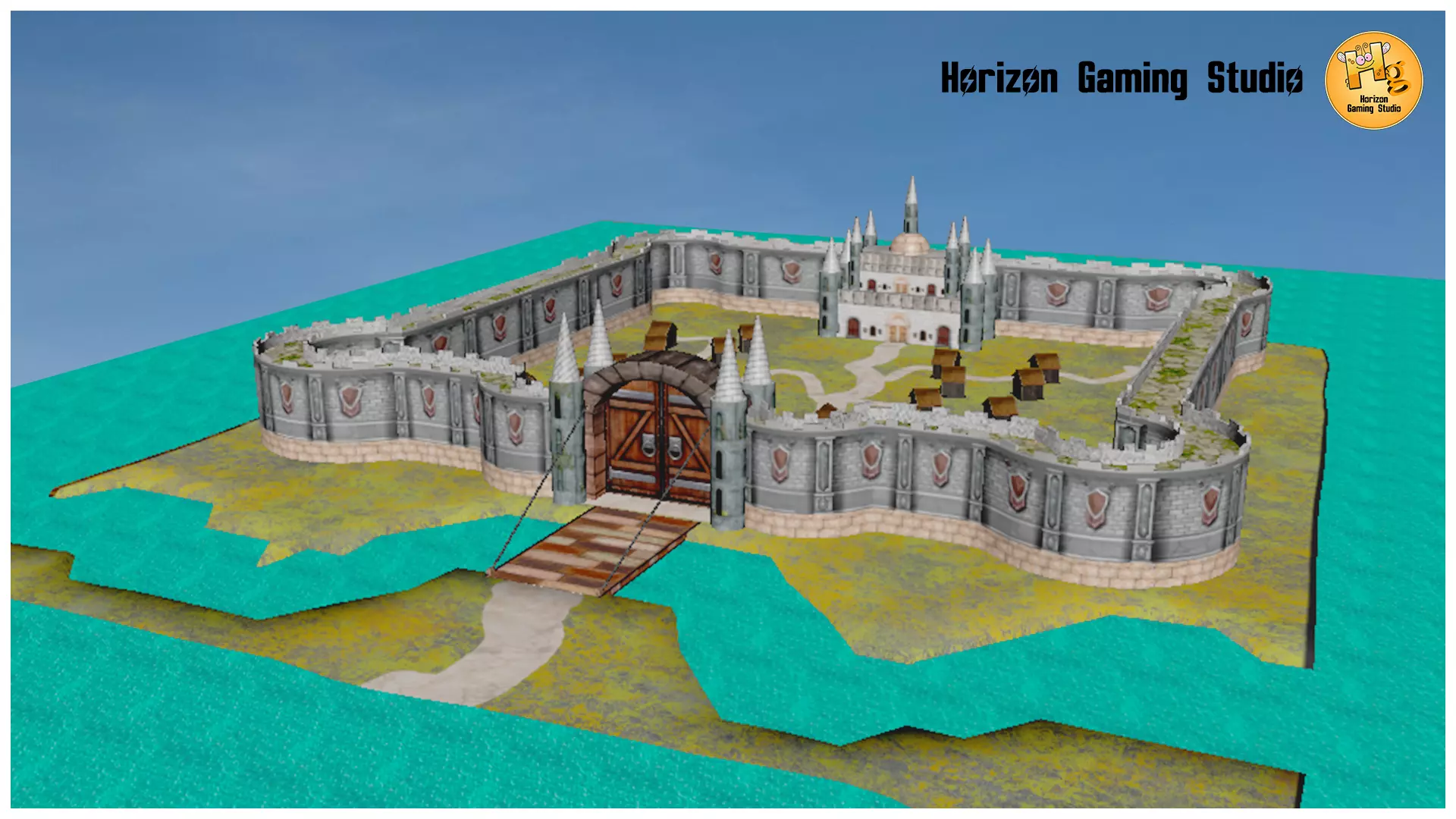 Castel Low-poly 3D model_0