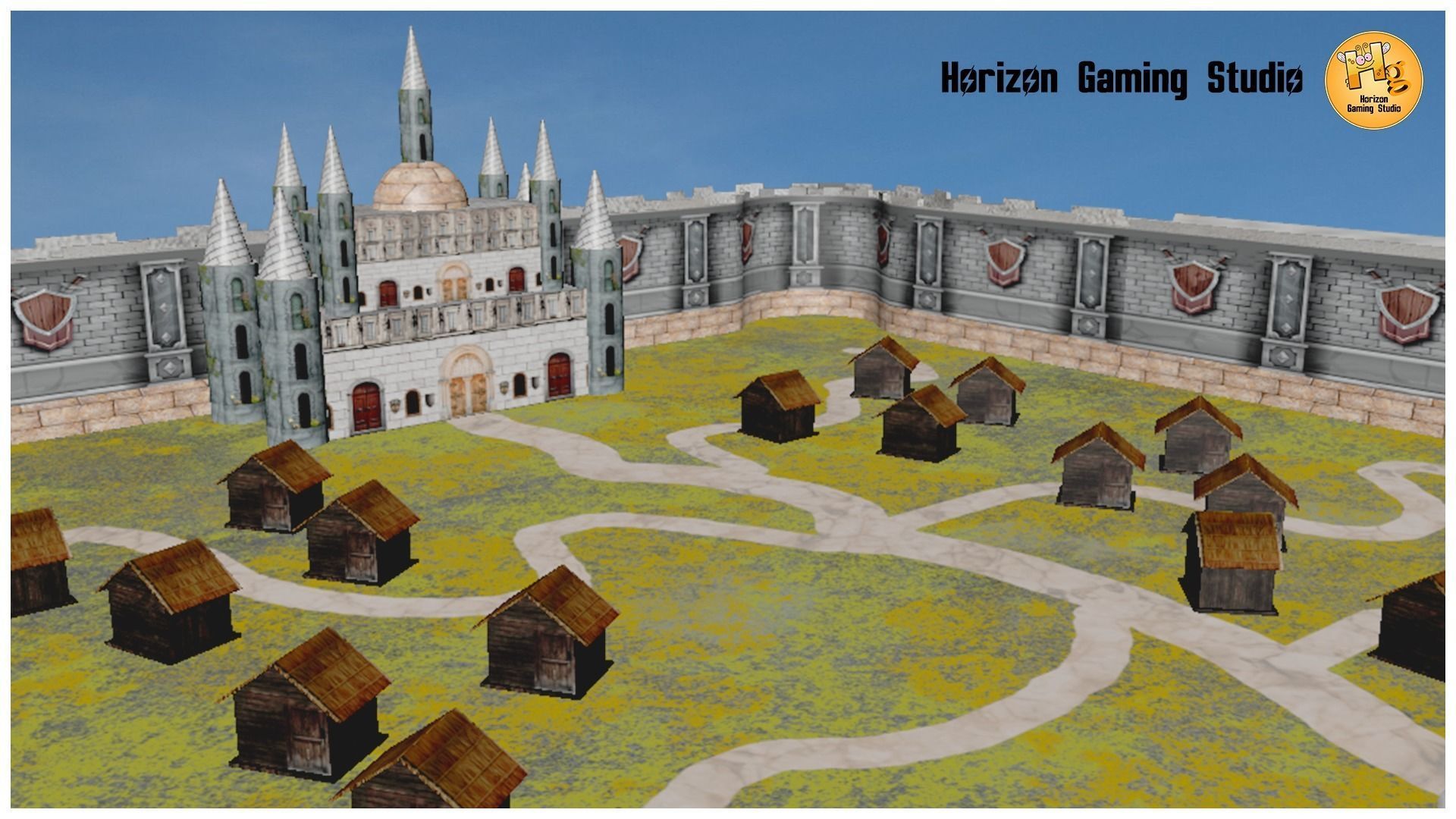 Castel Low-poly 3D model_1