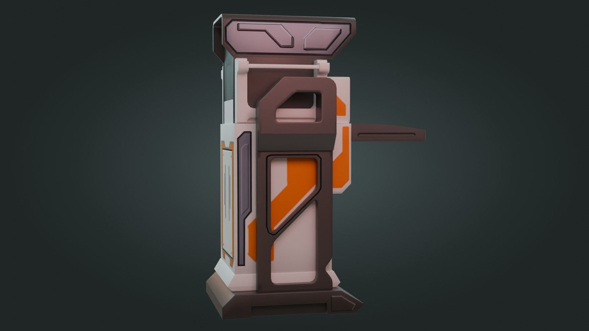 Sci-Fi Computer - Game Ready - PBR Low-poly 3D model_4