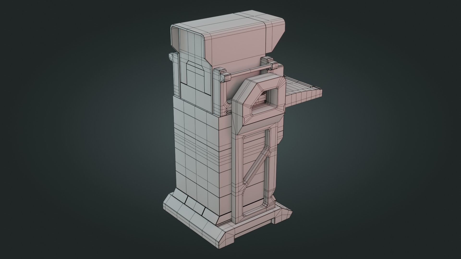 Sci-Fi Computer - Game Ready - PBR Low-poly 3D model_27