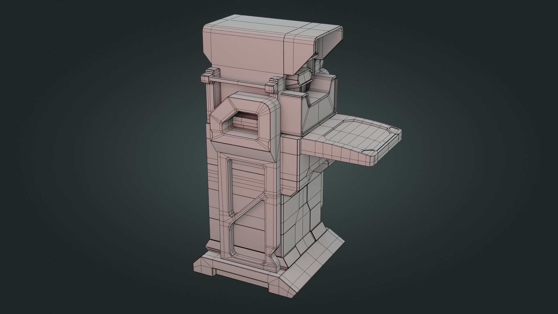 Sci-Fi Computer - Game Ready - PBR Low-poly 3D model_26