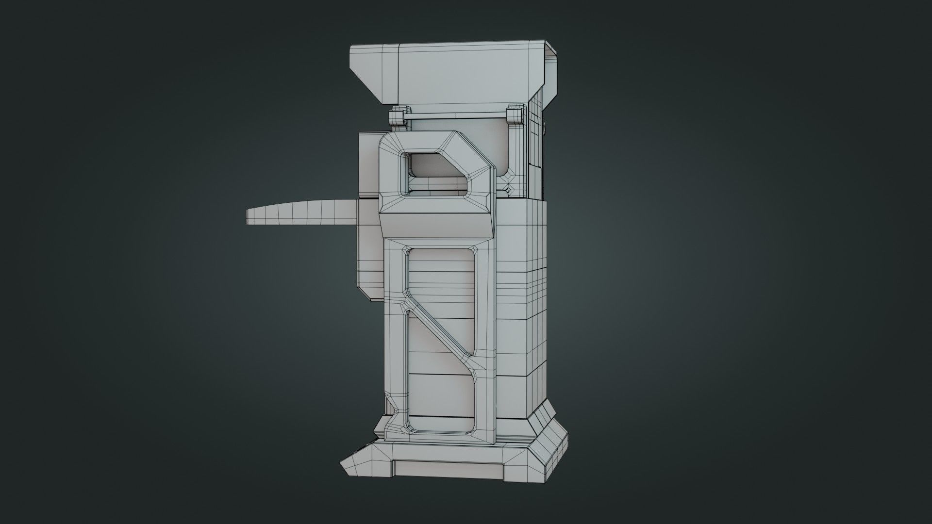Sci-Fi Computer - Game Ready - PBR Low-poly 3D model_22