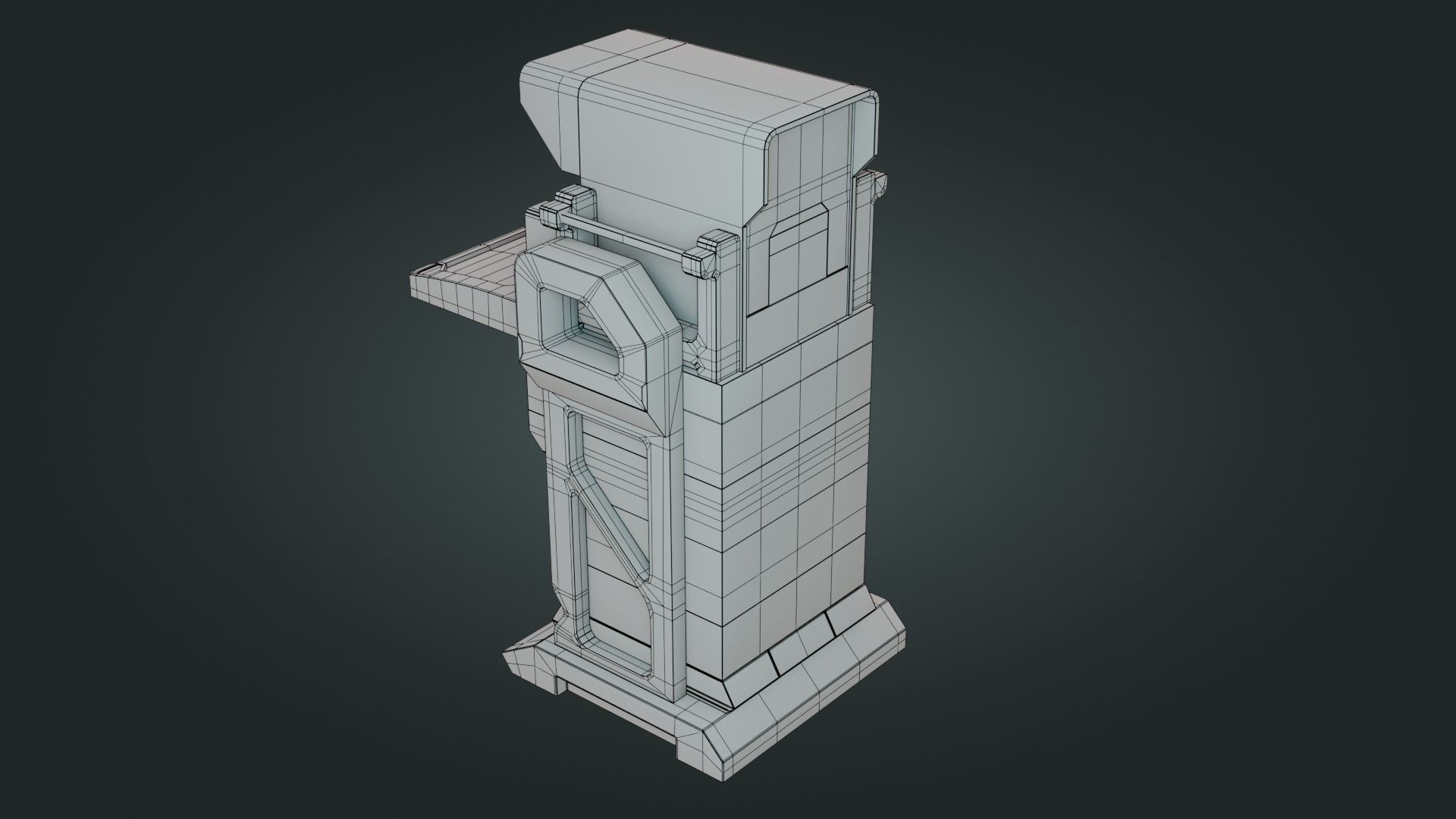 Sci-Fi Computer - Game Ready - PBR Low-poly 3D model_28