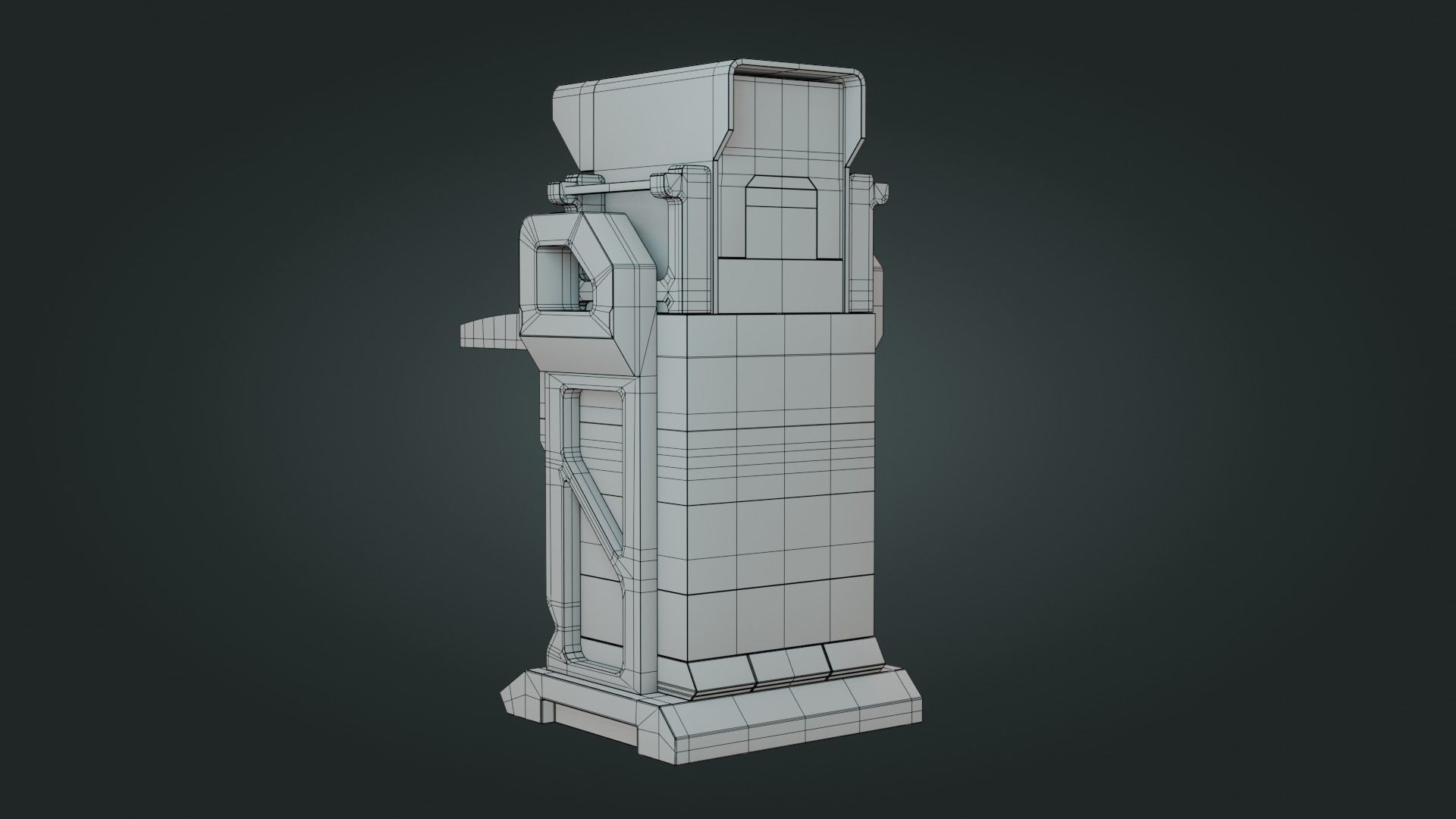 Sci-Fi Computer - Game Ready - PBR Low-poly 3D model_21