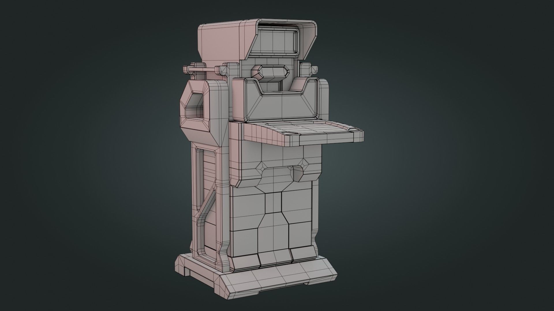 Sci-Fi Computer - Game Ready - PBR Low-poly 3D model_17