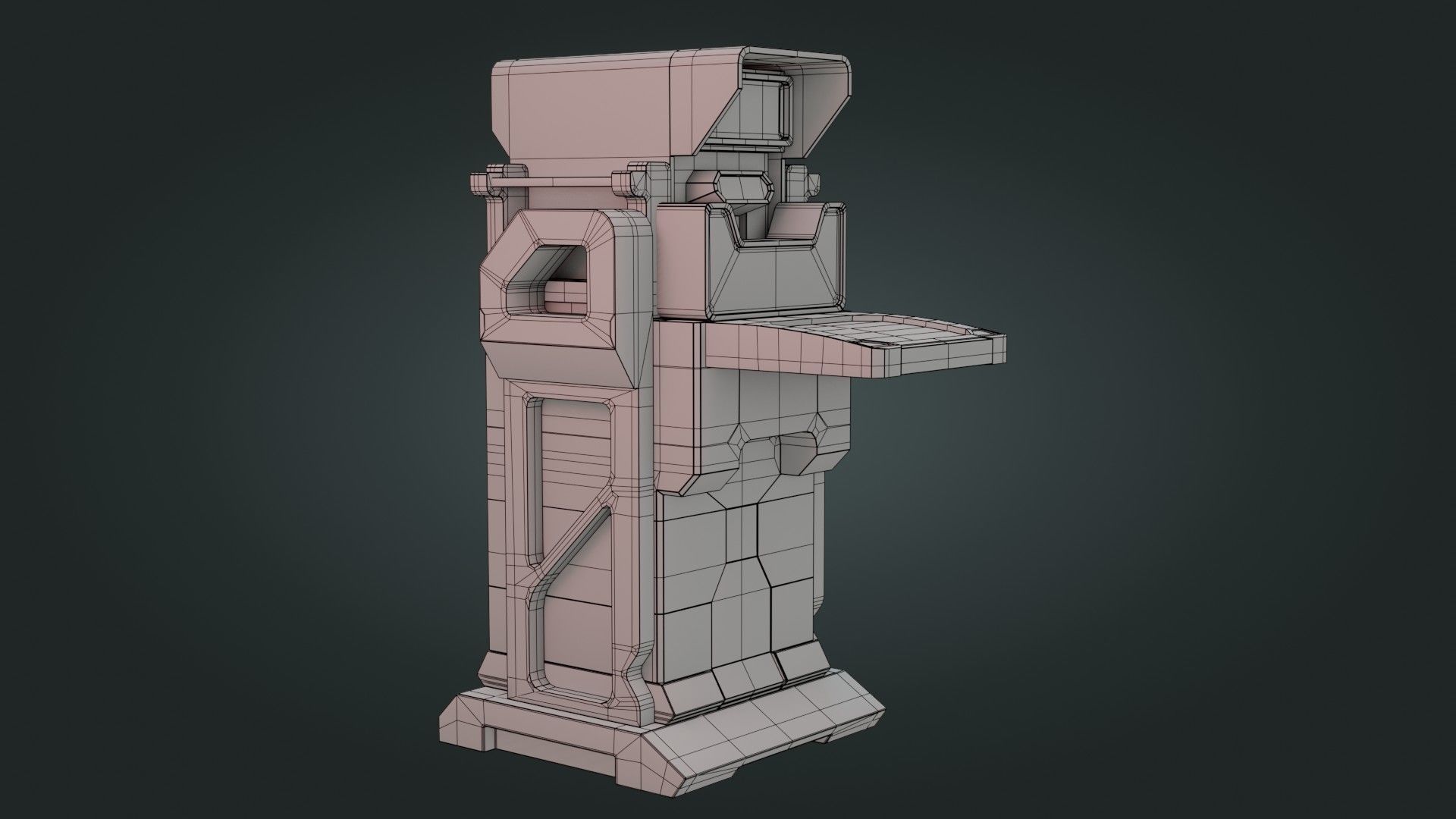 Sci-Fi Computer - Game Ready - PBR Low-poly 3D model_18