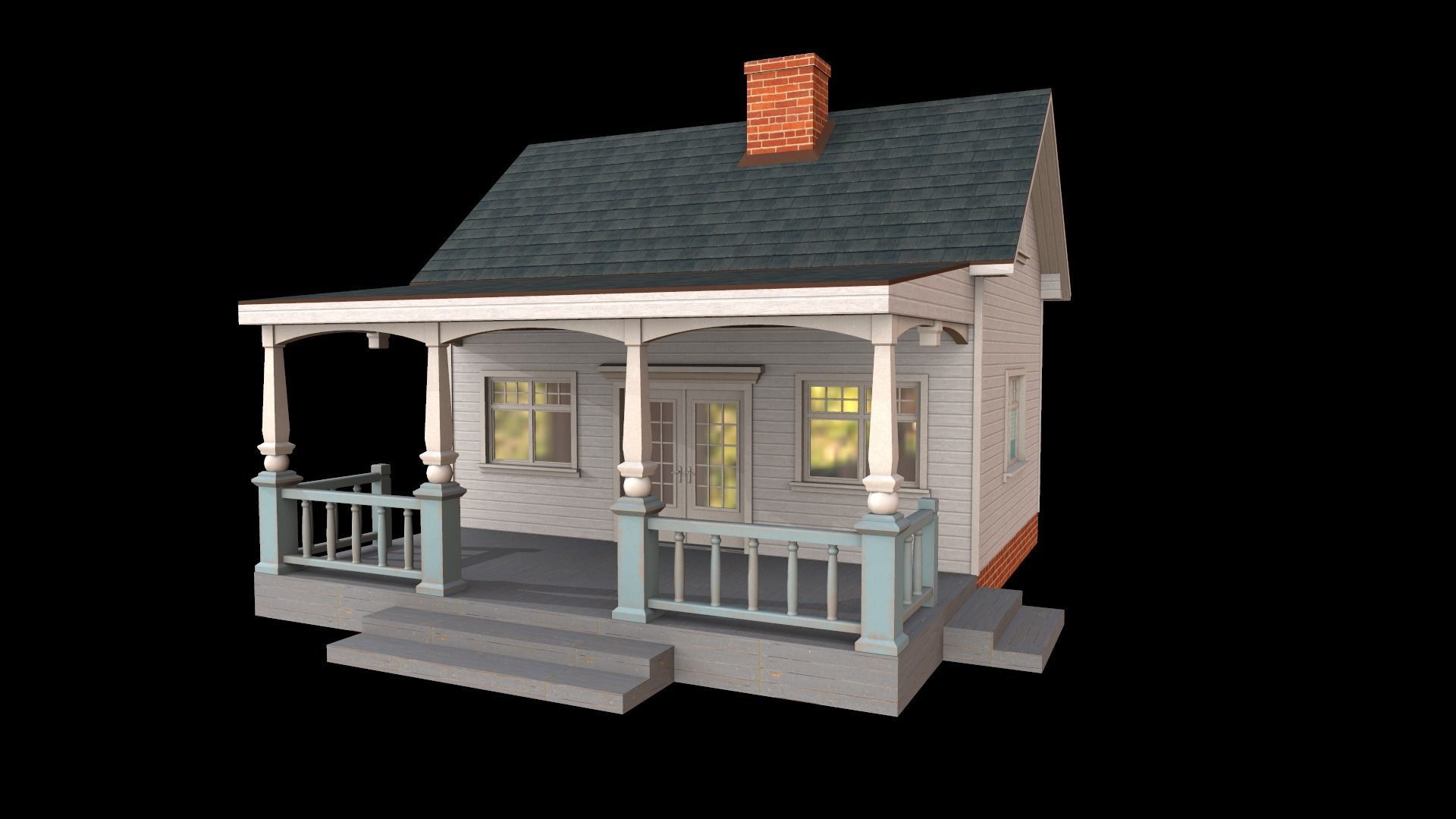 house Low-poly 3D model_10