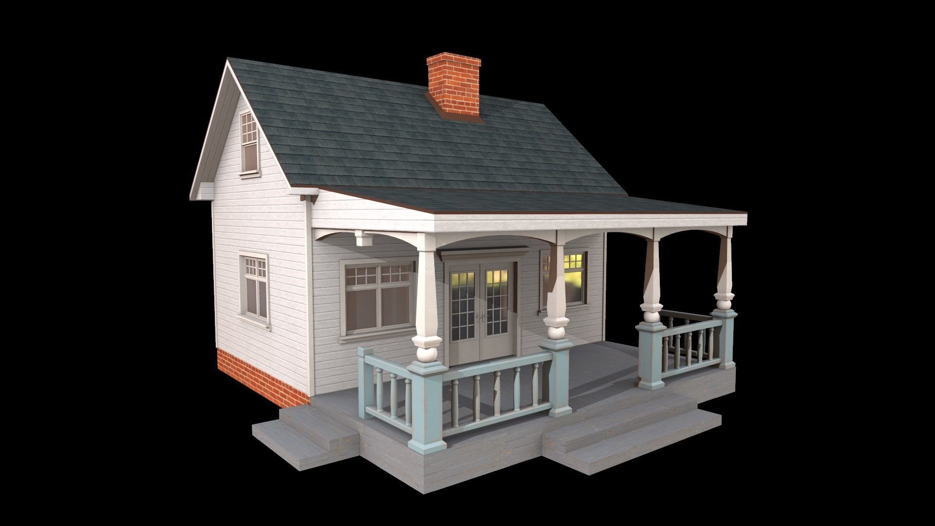 house Low-poly 3D model_6