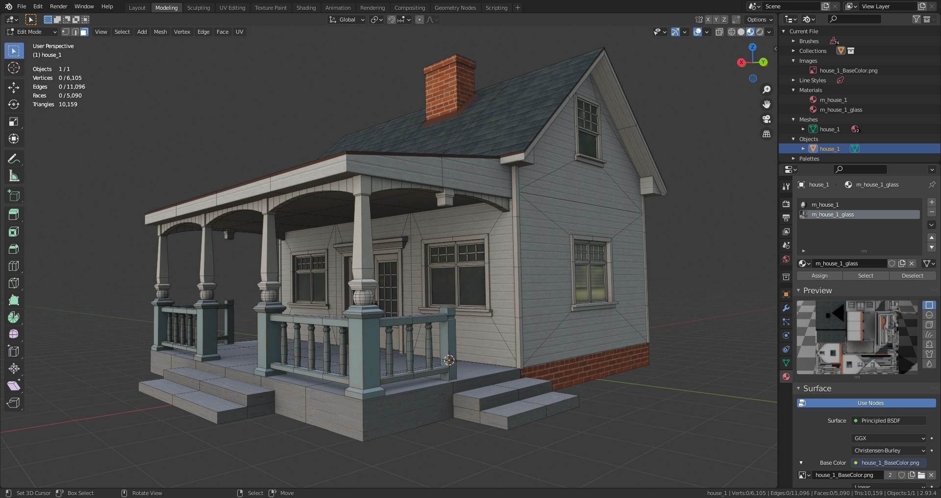house Low-poly 3D model_11
