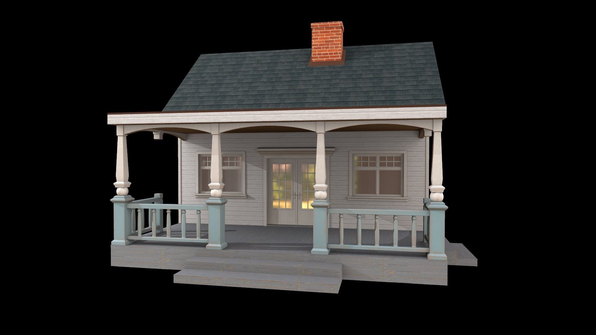 house Low-poly 3D model_7