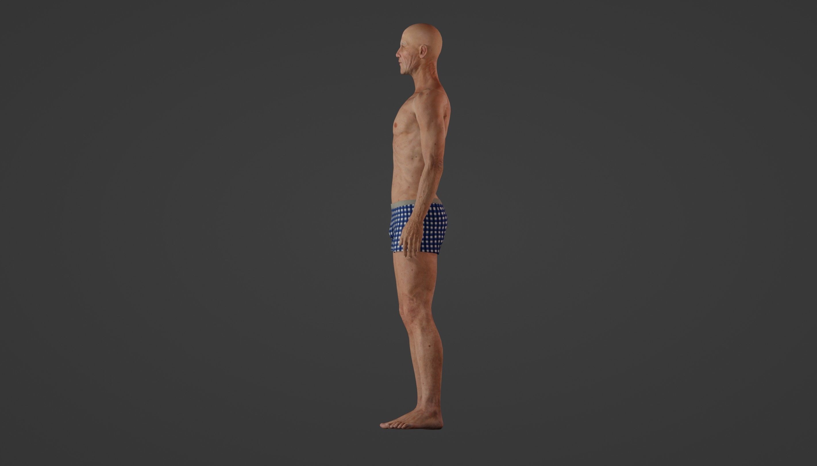 Realistic Elderly Man 3D Model 3D model_3