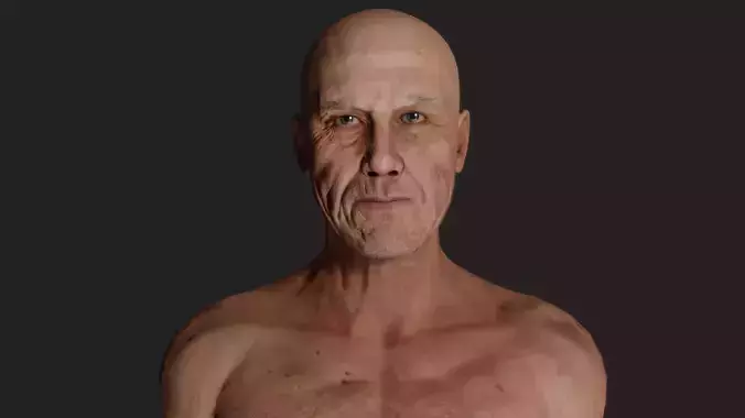 Realistic Elderly Man 3D Model