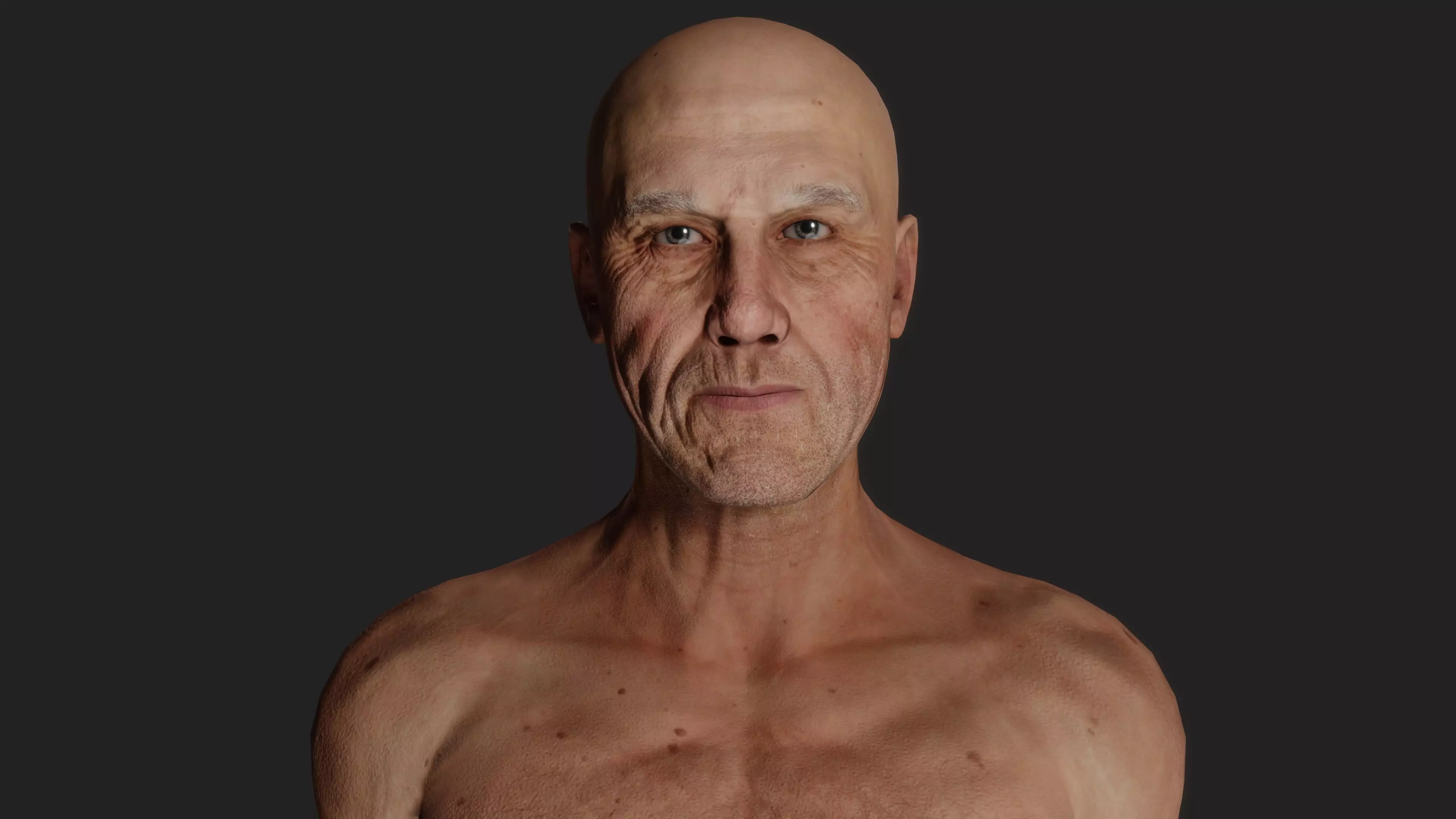 Realistic Elderly Man 3D Model 3D model_0