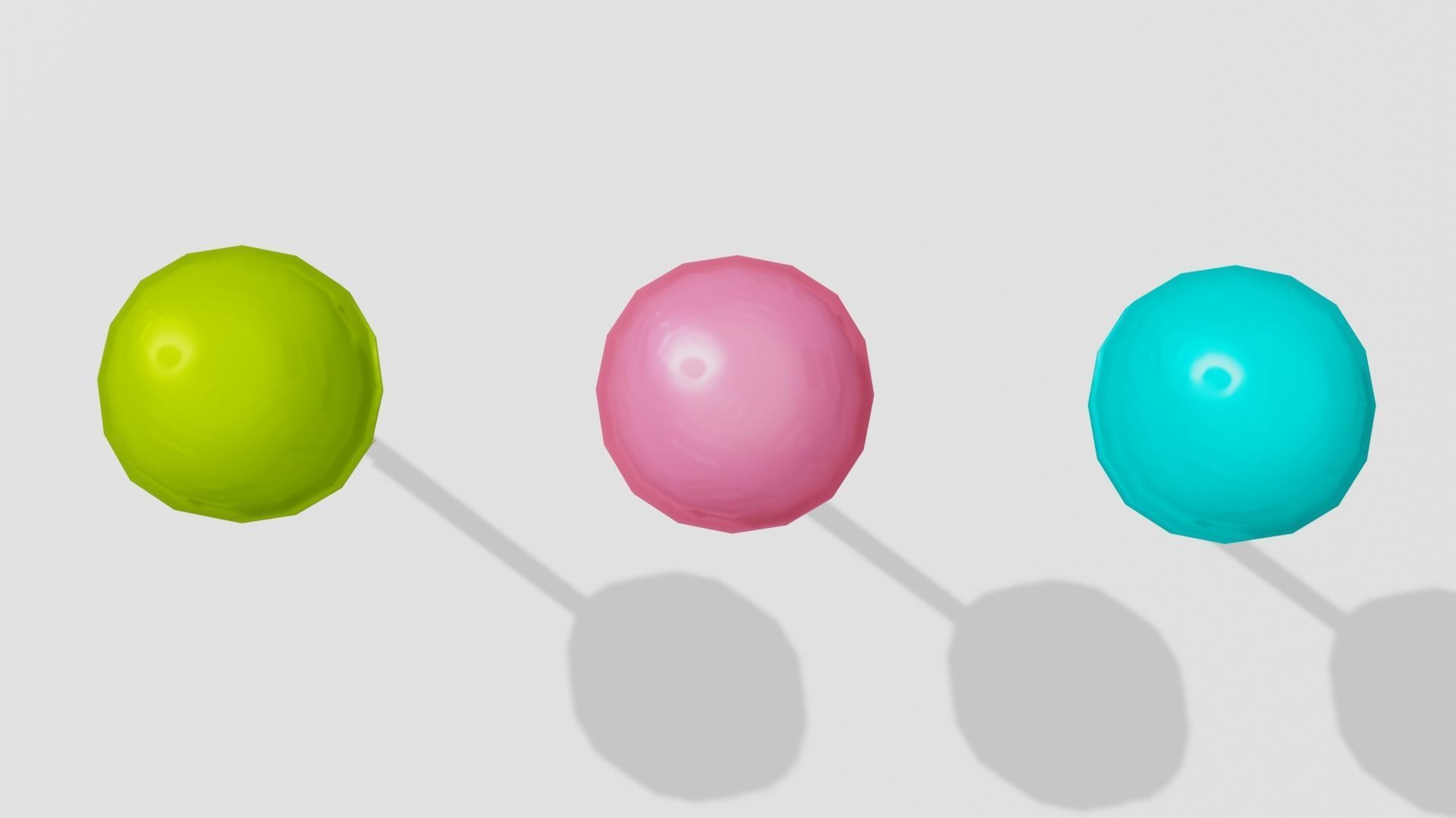 Lollipops - Hand Painted 3D model_3