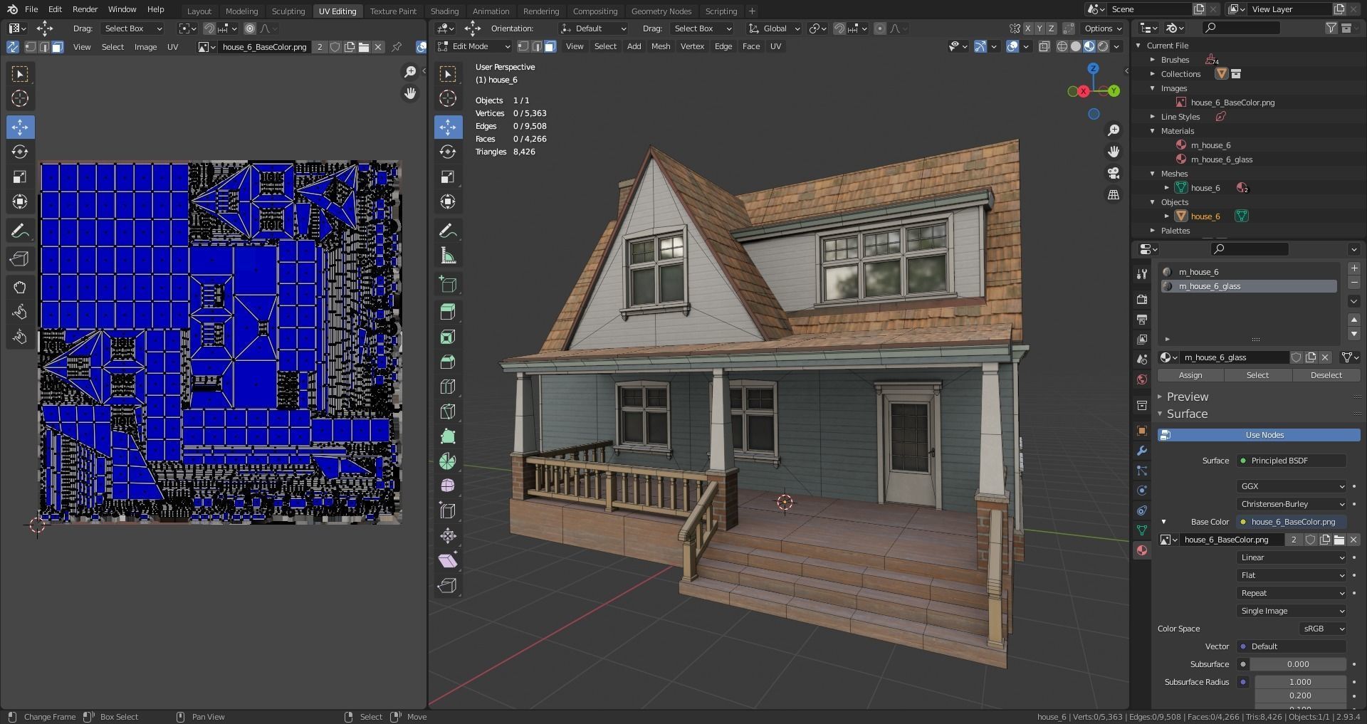 house Low-poly 3D model_11
