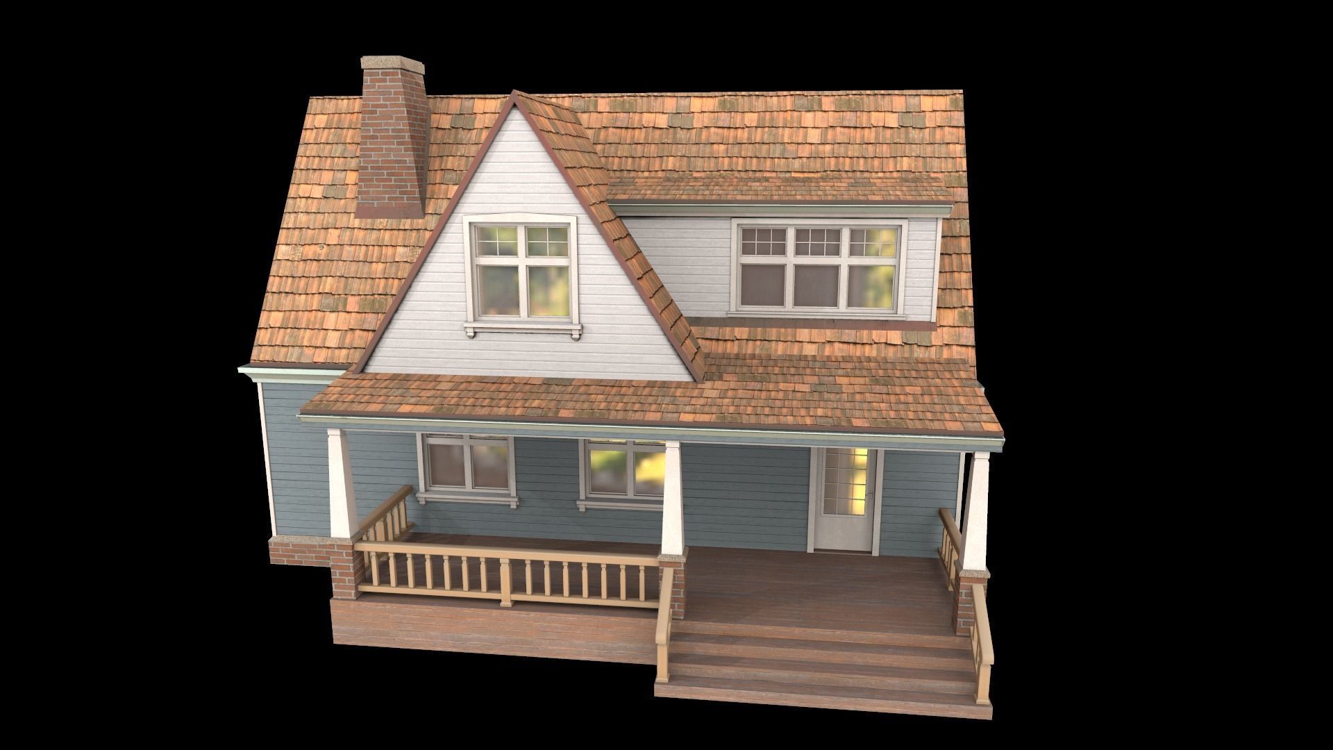 house Low-poly 3D model_7