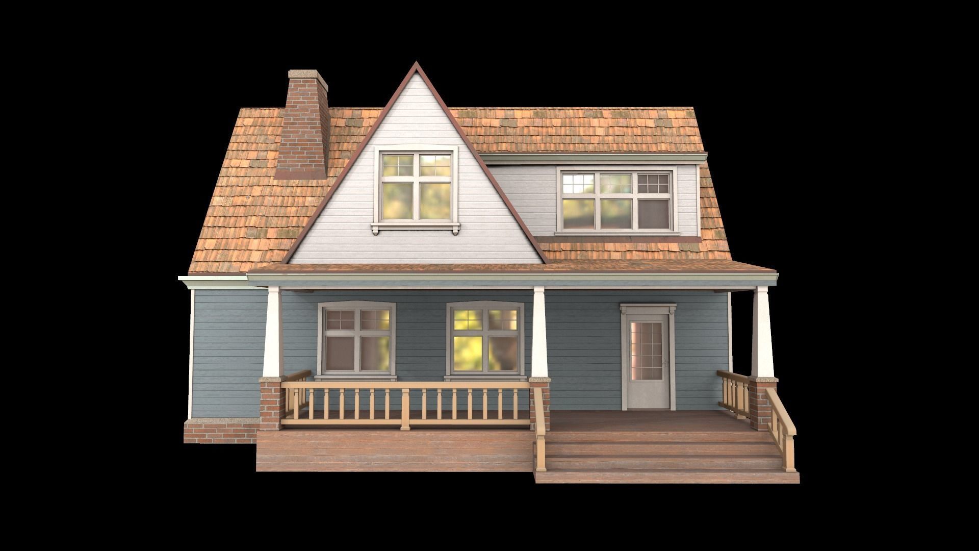 house Low-poly 3D model_6
