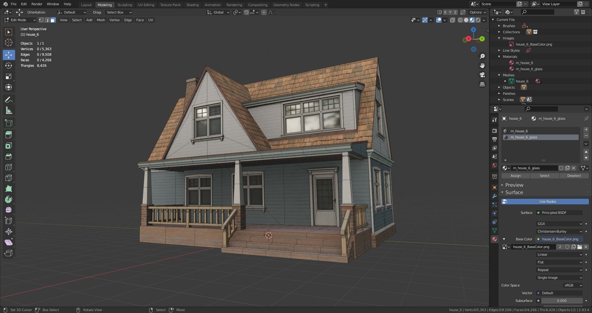 house Low-poly 3D model_10